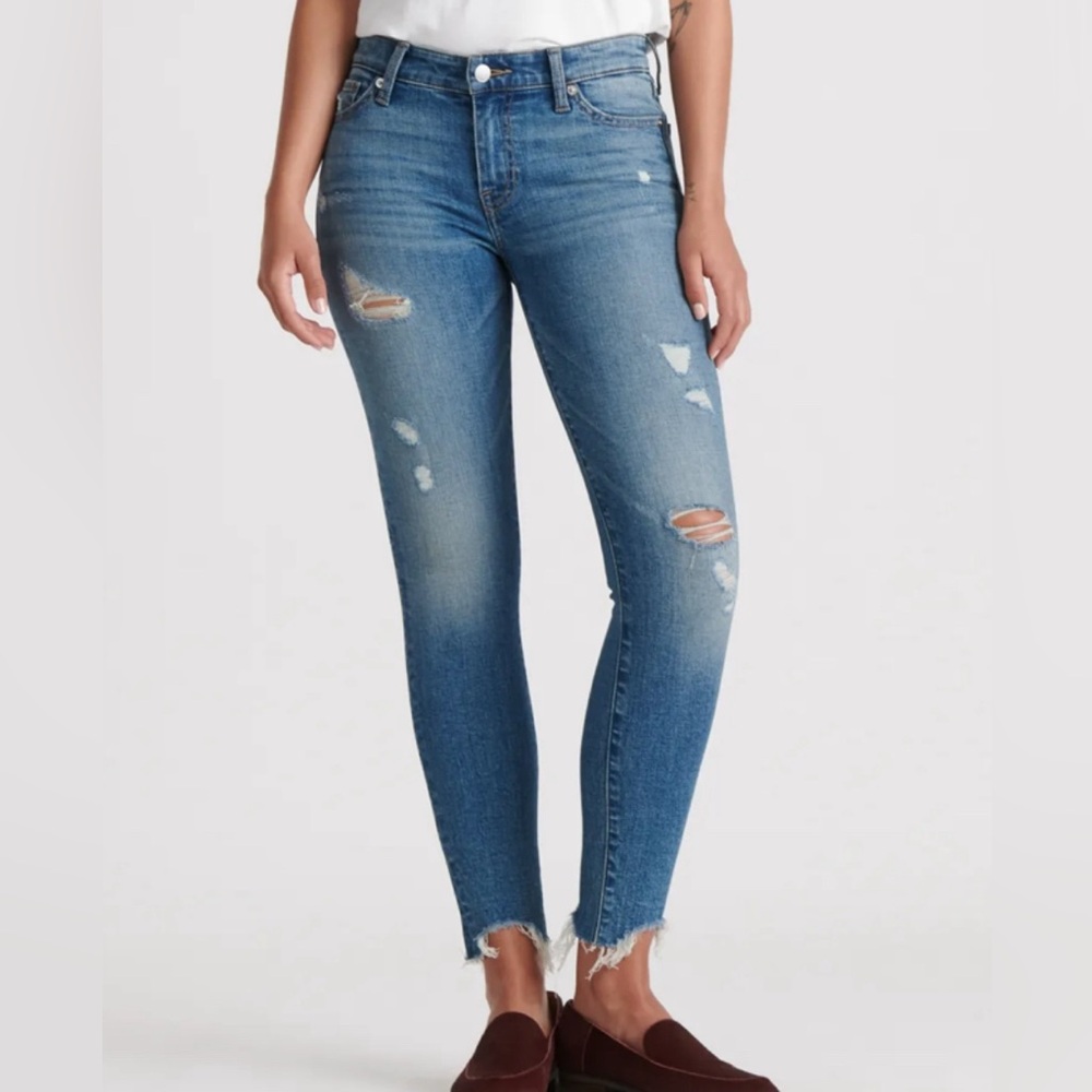 Lucky Brand Women's Ripped Blue Skinny Jeans